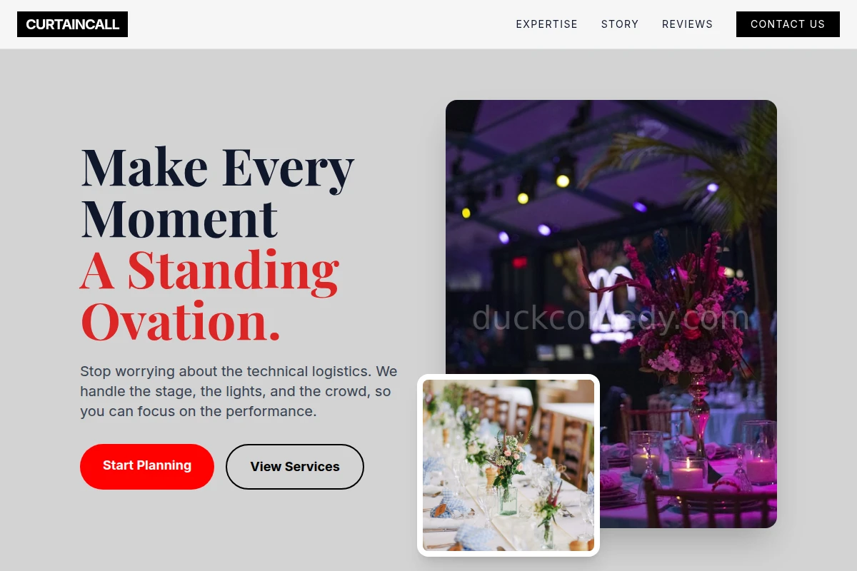 CurtainCall Event Planning